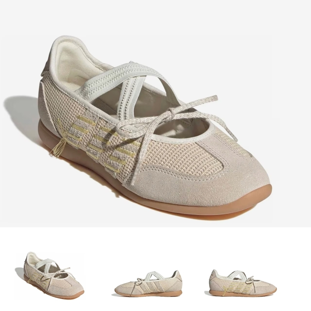 Adidas's Women Barreda Neutral Beige Mary Jane with Crisscross Strap